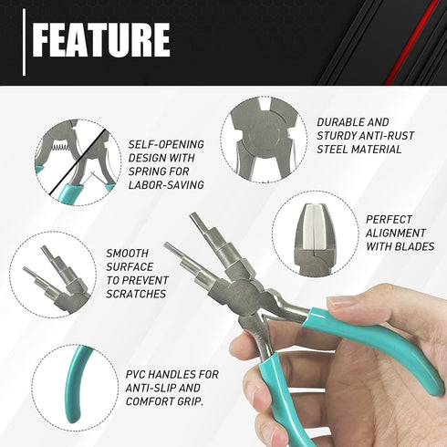 C&T 3-Piece Jewelry Pliers Set, Jewelry Making Tools Kit, Micro Jewelry Pliers Set, Jewelry Making Supplies, Pliers set for jewellery making bead ...