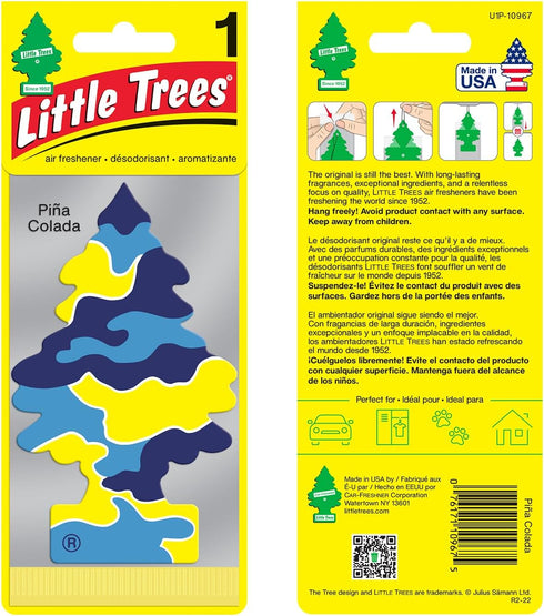 LITTLE TREES Car Air Freshener | Hanging Paper Tree for Home or Car | Pina Colada Scent | Pack of 6...