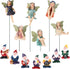 Queekay 13 Pieces Fairies Gnome Decoration Miniature Fairy Gnome Accessories Fairy Gnome Figurine Decor for Garden Yard Outdoor Home Decoration...