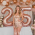 AULE 40 Inch Large 25 Number Balloons Rose Gold Big Foil Number Balloons Giant Helium Happy 25th Birthday Party Decorations for Women Huge Mylar 5...