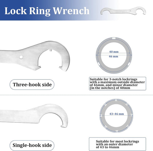 MATINA Bottom Bracket Tool, Bike Bottom Bracket Wrench, Bike Bottom Bracket Removal Tool, Double Sided Bottom Bracket Lock Wrench for Bicycle...