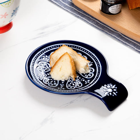 Porcelain Spoon Rest, Ceramic Spoon Holder for Kitchen Counter and Stove Top, Utensils Rest, Great Cooking Gifts for Friend, Modern Farmhouse Deco...