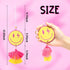 A1diee 2Pcs Preppy Tassel Car Air Freshener Yellow Pink Smile Car Hanging Slices with Tassel Boho Y2K Car Rearview Mirror Charm Scented Pendant Es...