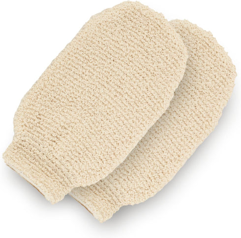 GUARD&MARINE Natural Hemp Shower and Bath Gloves Washcloth for Body Cleansing and Exfoliation - Set of 2 Mitts...