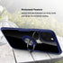 Designed for iPhone 11 Pro Max Case 6.5 inch, Carbon Fiber Design Clear Crystal Anti-Scratch Case with 360 Degree Rotation Ring Kickstand for Appl...