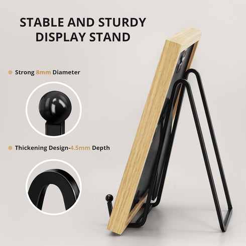 3 Pack 6-Inch Plate Holder Display Stand, Metal Plate Stands for Display + Black Plate Stand, Frame Holder Stand, Easel Stand for Display Book, Pi...