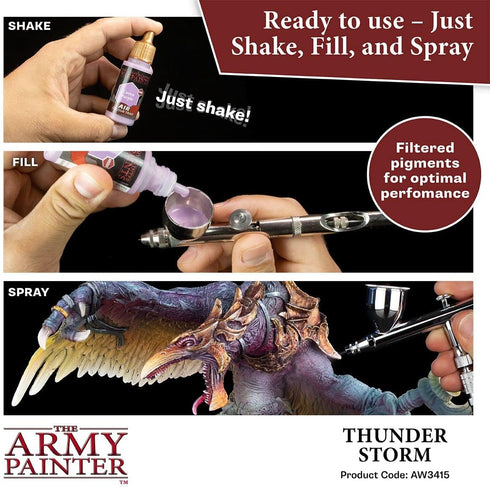 The Army Painter Warpaint Air Thunder Storm - Acrylic Non-Toxic Heavily Pigmented Water Based Paint for Tabletop Roleplaying, Boardgames, and Warg...