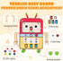 Montessori Toddler Busy Board, Baby Wooden Robot Busy Board with 8 LED Light Switches, Sensory Toys Activity Board for Fine Motor Skills, Travel T...
