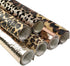 Leopard Printed Faux Leather Sheet Metallic Burst Crack Synthetic Leather Fabric Assorted 6 PCS 7.7" x 12.9" (20 cm x 33 cm) for Hair Accessories ...