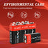 9V Batteries - Alkaline 9 Volt Battery 10 Counts - Ultra Long Lasting with a 10 - Year Shelf Life...