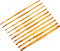 uxcell Double End Crochet Hooks 2/0 to 10/0 Aluminum Golden Tone Knitting Needles Crocheting Stitch for DIY Weave Craft Yarn 10Pcs......