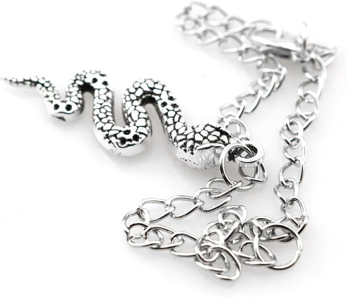 20PCS Snake-shape Charms Pendants Accessory Mixed Smooth Metal Charms for DIY Jewelry Making and Crafting, Ancient Silver...