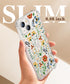 GVIEWIN Designed for iPhone 13 Case 6.1 Inch, with Tempered Glass Screen Protector + Camera Lens Protector Clear Flower Soft & Flexible Shockproof...
