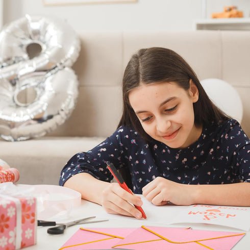 Whaline 50Pcs Business Envelopes Pink Envelopes V Flap with Gold Foil Border Gift Card Envelopes Self-Adhesive Seal Luxury Mailing Envelopes for O...