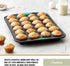 Trudeau Structure Silicone Muffin Pan, 24 Cup Mini, Grey/Mint...