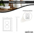 Questech Decor Single Duplex Electrical Outlet Cover Wall Plate, 1-Gang Single Switch Plate Standard Size Receptacle Cover, Decorative Rope Edge, ...