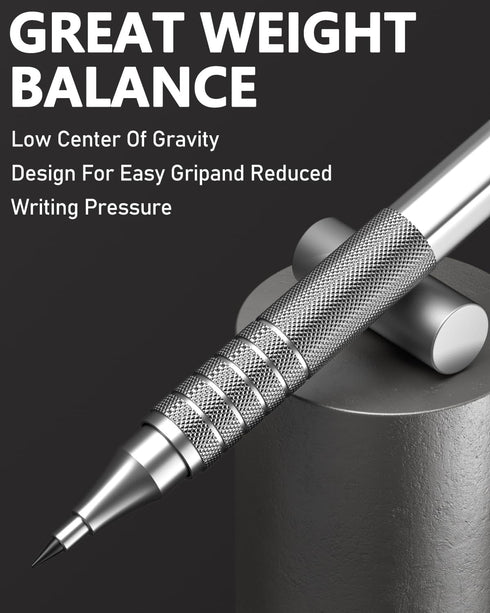 Nicpro 35PCS Metal Mechanical Pencils Set, Art Drafting Pencil 0.5, 0.7, 0.9 mm & 3PCS 2mm Graphite Lead Refills, Eraser, Sharpener, Case...