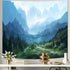 Atrippy Forest Tapestry for Bedroom Aesthetic Nature Mountain Tapestry Wall Hanging Plant Tree Tapestries Scenic Green Landscape Home Decor Nature...