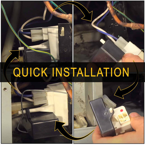 W10613606 Refrigerator Compressor Start Relay and Capacitor by Seentech - Compatible with Whirlpool, Kenmore, fridges. Replace Part Number: W10416065, PS8746522, 67003186