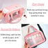 Travel Makeup Bag, Clear Toiletry Bag for Women, Cosmetic Bag with Wet& Dry Dividers, Large Make Up Bag Waterproof, Ideal Gifts (PU-Pink)...