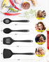 4 Pcs Silicone Kitchen Utensils Set, Wok Spatulas-Slotted Turner-Cooking Spoon-Slotted Spoon, Nonstick BPA Free High Heat Resistant Cooking Utensi...
