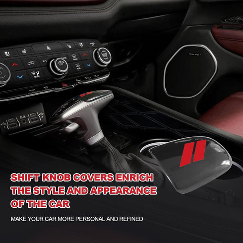 Gear Shift Knob Trim ABS Interior Decoration Gear Shifter Cover Protector Decorate, Compatible with Dodge Charger Challenger Accessories 2015-2022...