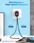 Bling USB C Wall Charger, 20W PD + QC Dual Port Fast Charging Adapter with 3.2FT Type-C Charging Cable Compatible for iPhone 15 Pro Max iPad Andro...