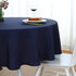 FOLINS&HOME Navy Blue Round Tablecloth 48 Inch Waterproof Heavy Duty Wrinkle Free Polyester Fabric Table Cloth, Spillproof Washable Table Cover fo...
