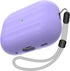HUABERICH Anti-Lost Case for Airpods Pro 2nd Gen,Unibody Soft Silicone Protective Cover,Wireless Charging, LED Visible,Sports Case with Lanyard (p...