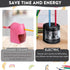 Eagle Electric Pencil Sharpener, Battery or USB Operated, Dual Holes, Dual Blades, fit for Pencils of Size 6-8mm and 9-12mm (Black)...