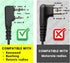 Earpiece Surveillance Kit Compatible with BaoFeng, BTECH, Kenwood Walkie Talkie with PTT Mic Headset Accessories (D-Shaped)...