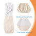 2 Pairs Beekeeping Gloves - Thickened Goatskin Bee Gloves for Men Women - Sturdy Beekeeper Gloves with Canvas Long Sleeves(L)...