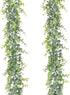Artificial Vines Faux Eucalyptus Garland, Artiflr 2 Pack Fake Eucalyptus Greenery Garland Wedding Backdrop Arch Wall Decor, 6 Feet/pcs Fake Hangin...