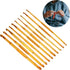 uxcell Double End Crochet Hooks 2/0 to 10/0 Aluminum Golden Tone Knitting Needles Crocheting Stitch for DIY Weave Craft Yarn 10Pcs......