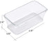 Masirs Clear Drawer Organizer - Easily Organize and Customize the Layout of Drawers. Great for Office Desk, Utensils, Cosmetics and Makeup. (8-Pie...