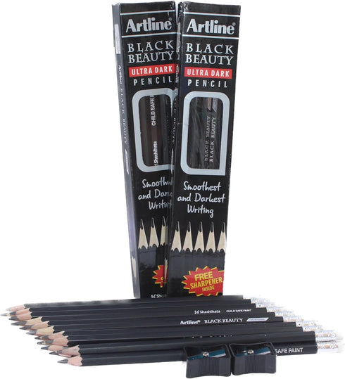 artline Black Beauty Ultra dark Pencil Pack of 2 (2)...