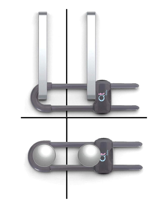Baby Proofing Cabinet Locks | Adjustable U Shaped Baby Safety Latches for Drawers, Fridge, Closet |Modern Baby Proofing Cabinet Lock with Extra Se...