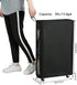 ZERO JET LAG 25 Inches Slim Laundry Storage Hamper - Large Rolling Clothes Hamper - Rolling Storage Bin - Tall Corner Basket - Clear Window Visibl...