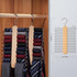 Tie Hanger, Rust Resistant Wooden Necktie Organizer with 20 Swivel Hooks, 360 Degree Rotation, Space Saving, Ideal for Closet Storage...