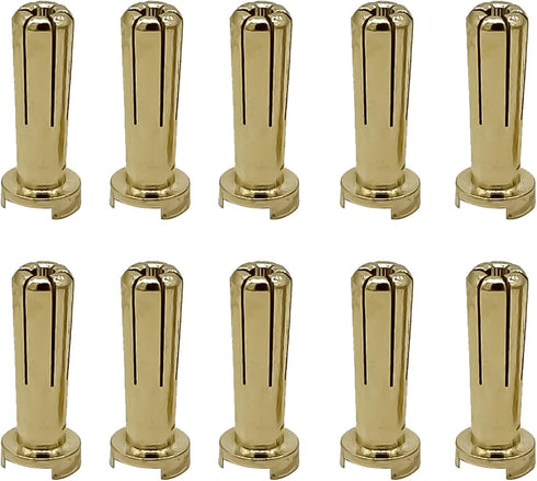 10pcs 5mm Gold Plated Banana Plug Connector Male for RC Model Vehicle Car Motor ESC LIPO Battery DIY Parts...
