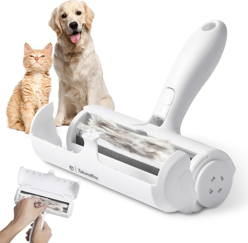 Pet Hair Remover - Lint Roller for Pet Hair - Dogs and Cats Hair Remover for Couch, Furniture, Carpet, Car Seat, Reusable Roller W/Self-Cleaning B...