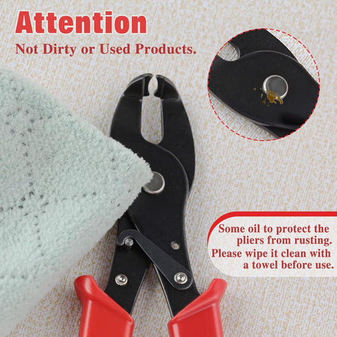 Strain Relief Crimper, Strain Relief Bushing Pliers Anti-Rust Low Carbon Steel Electrical Pliers Power Cable Fasten Wire Cable Tool for Assembly E...