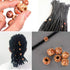 MORFEN 8PCS Dreadlock Crochet Hooks for Hair, Dreadlocks Crochet Needles(0.5mm+0.7mm) with Wood Beads, Dreadlock Needle Tools for Braid Craft, Dre...