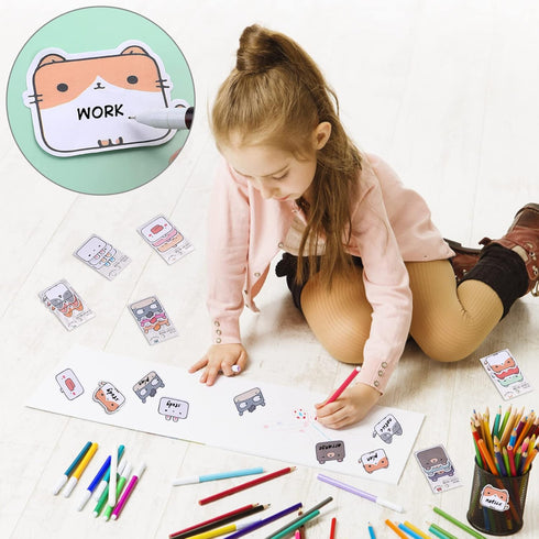 Cute Sticky Notes, 6 Pack Cartoon Sticky Notes Animals Shape Markers Flags Self-Stick Memo Pads Students Home Office Roommates Gifts Tab Supplies ...