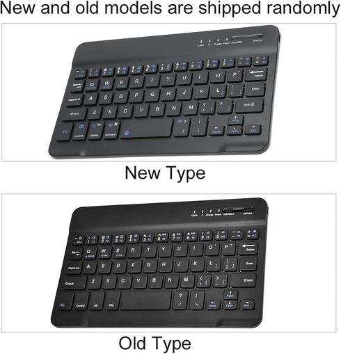 V BESTLIFE Portable Wireless Bluetooth Keyboard with Leather Case, Universal Keyboard with Portfolio Flip Case and Stand, Cover with for 4.5''-6.8...