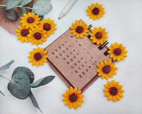 Sunflowers Heads Mulberry Paper Flower Yellow Sunflower with Brown Centre Miniature Flowers DIY Crafts Projects Scrapbooking Embellishments Weddin...