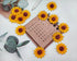 Sunflowers Heads Mulberry Paper Flower Yellow Sunflower with Brown Centre Miniature Flowers DIY Crafts Projects Scrapbooking Embellishments Weddin...