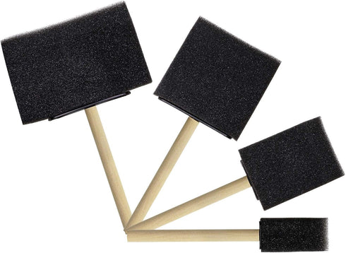 Assorted Sizes Sponge Brushes for Painting DIY Crafts Foam Paint Brush with Wooden Handles for Staining Stencils Art Project Decoupage Acrylics Va...