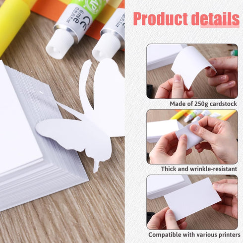 Shindel 102 Sheets White Cardstock Paper, Heavy Duty Construction Paper Kids Art Crafts Card for Art Class Invitation Making Scrapbooking 250gsm...