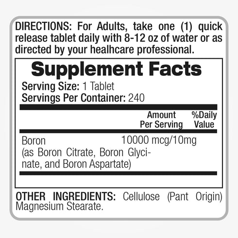 FITO MEDIC'S Lab | boron |10 mg | 240 Servings | boron supplement for men | boron supplement for women | boron supplement | Ultra high Absorption,...